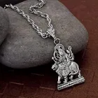 Silver Sherawali MATA Durga Pendant Locket Jewellery for Men and Women 