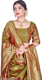 Banarasi Silk Zari Woven Saree for Women 