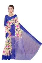 Cotton Linen Printed Saree for Women 