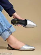 Shoetopia Mules - Silver 