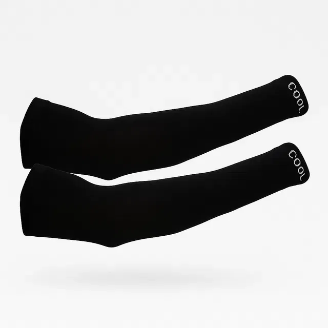 Cotton Solid Arm Sleeves for Men & Women (Black)