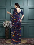 Georgette Printed Saree for Women 