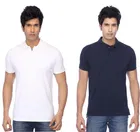 Polo Solid Cotton Blend T-shirts for Men, Pack of 4 