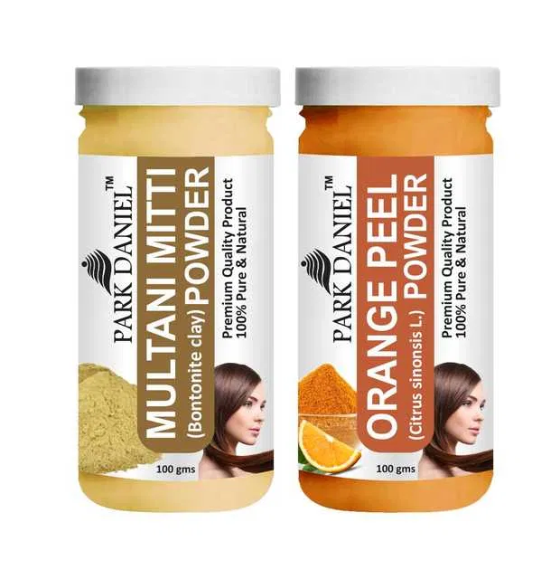 Park Daniel 100% Pure & Natural Multani Mitti Powder & Orange Peel Powder (Pack Of 2, 100 g) (SE-297)