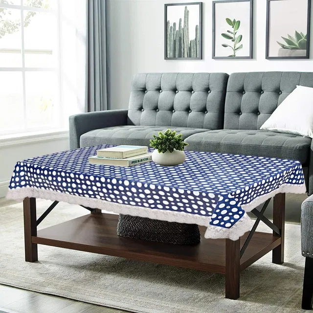PVC Printed 4 Seaters Table Cover (Multicolor, 40x60 inches)