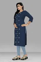 Cotton Slub Embroidered Kurti for Women 