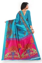 Art Silk Kalamkari Saree for Women 