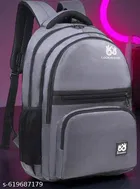 Polyester Backpack for Men & Women, Grey