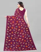 SVB बटरफ्लाई प्रिंटेड साड़ी फॉर वीमेन 