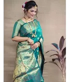 Banarasi Silk Jacquard Embroidery Saree for Women 