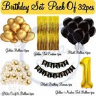 33 Pcs 1st Birthday Decoration kit for Kids, Multicolour, Set of 1