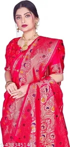 Banarasi Silk Zari Woven Saree for Women 