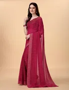 Silk Embroideried Saree for Women 