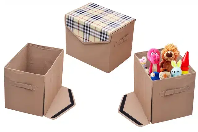 PVC Printed Toys Storage Box (Multicolor)