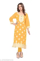 Cotton Embroidered Kurti for Women 
