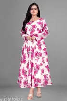 Georgette Printed Gown for Women 