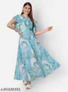 Floral Printed Anarkali Kurti for Women 