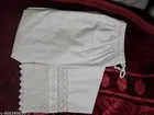 Cotton Solid Salwar for Women, White 