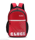 Polyester Backpack Bag, Red