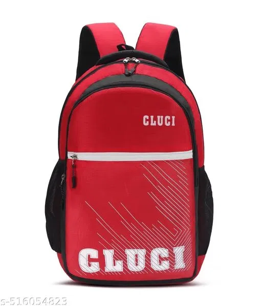 Polyester Backpack Bag, Red
