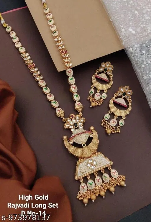 Brass Jewellery Set for Women (Multicolor, Free Size)
