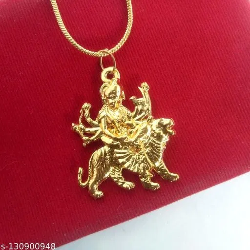 Mata Locket Golden Chain for Men (Gold)