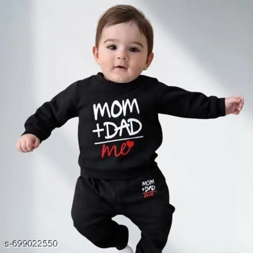 Cotton Blend Printed Clothing Set for Boys, Black, Pack Of 1 (2-3 Years)