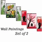MDF 2 Pcs Designer Wall Painting for Home & Office 