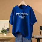 Cotton Printed T-shirt for Women, Blue 
