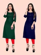 Crepe Solid Kurtis for Women 