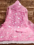 Organza Unstitched Dress Material for Women 