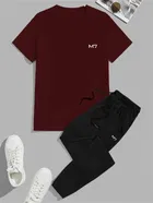 Full length track suit for men (Red, M)