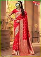 Zari Woven Kanjeevaram Saree for Women 