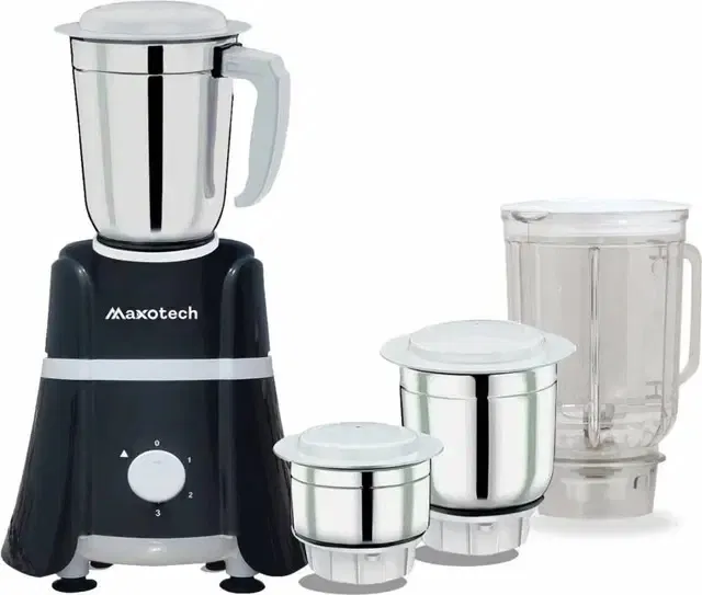 Maxotech TUBA 750 W Mixer Grinder  (TUBA Powerful Hybrid Copper Motor | 4 Jars | Black)