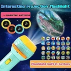 Mini Slide Projector Flashlight Torch with 24 Pattern, Kids Projection Light Toy Slide Flashlight Lamp Education Learning Night Light Before Going to Bed 