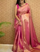 Cotton Silk Zari Woven Saree for Women 