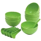 Soup Bowls with Spoons 