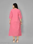 Solid Embroidered Cotton Kurti for Women, Pack of 2 