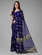 Georgette Foil Printed Saree for Women 