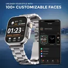 Immutable Silver T800 Ultra Smartwatch Stainless Steel, BT Calling, Fitness & Music Smartwatch  