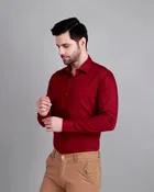 Cotton Blend Full Sleeves Solid Shirt for Men 