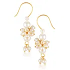 Brass Pearl Ear Cuffs for Women 
