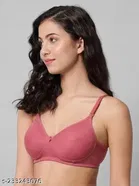 Cotton Blend Solid Padded Bra for Women 