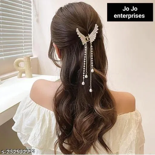 ABS Plastic Hair Clutcher for Women & Girls (Multicolor, Pack of 1)