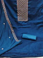 Vichitra Silk Unstitched Dress Material for Women 