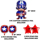 Captain America Theme Birthday Decoration,Navy Blue,Set Of 1