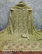 Embroidered Georgette Punjabi/All Over Suits Semi-Stitched Suits 