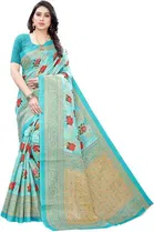 Yashika Designer Women's Saree Art Silk With Unstitched Blouse Piece 