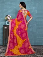 Georgette Bandhini Saree for Women 