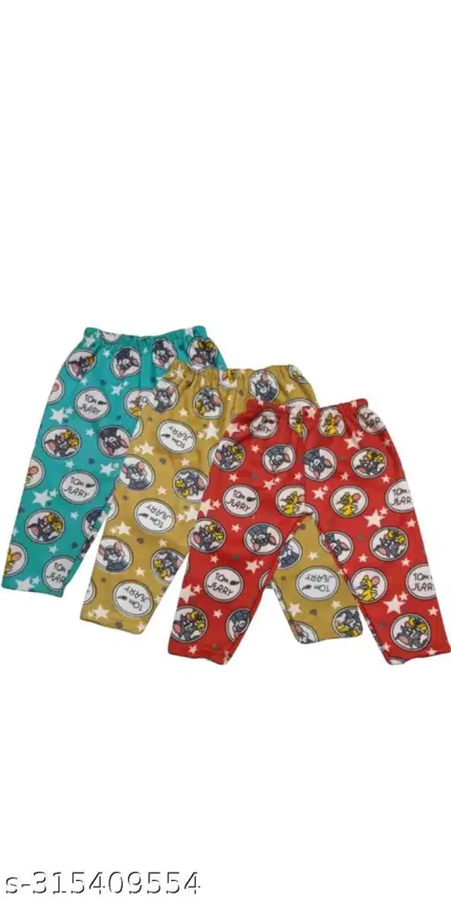 Woolen Pyjama for Kids (Multicolor, 12-18 Months) (Pack of 3)